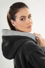 Μπουρνούζι Μακρύ Με Κουκούλα Guy Laroche Monogram Black - Image 3