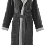 Μπουρνούζι Μακρύ Με Κουκούλα Guy Laroche Monogram Black