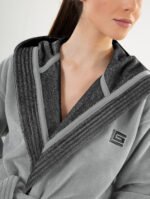 Μπουρνούζι Μακρύ Με Κουκούλα Guy Laroche Monogram Smoke - Image 4