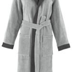 Μπουρνούζι Μακρύ Με Κουκούλα Guy Laroche Monogram Smoke