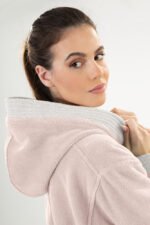 Μπουρνούζι Μακρύ Με Κουκούλα Guy Laroche Monogram Pudra - Image 3