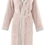 Μπουρνούζι Μακρύ Με Κουκούλα Guy Laroche Monogram Pudra