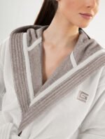 Μπουρνούζι Μακρύ Με Κουκούλα Guy Laroche Monogram Perla - Image 4