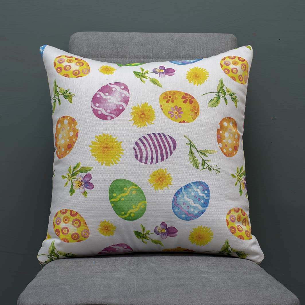 East-Eggs Πασχαλινή Μαξιλαροθήκη 45x45 Cotone | Est eggs - Image 1