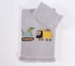 Σετ Πετσέτες Παιδικές 2 Τεμαχίων Nef Nef Fun At Work Grey - Image 3