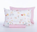 Σετ Σεντόνια Μονά Παιδικά 170×260 Nef Nef Happy Today White-Pink - Image 3