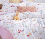 Σετ Σεντόνια Μονά Παιδικά 170×260 Nef Nef Happy Today White-Pink - Image 4