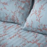 Beauty Home Σετ σεντόνια υπέρδιπλα Art 12211 Emerald 100% Βαμβακοσατέν 300tc 240x270 Σιέλ - Image 2