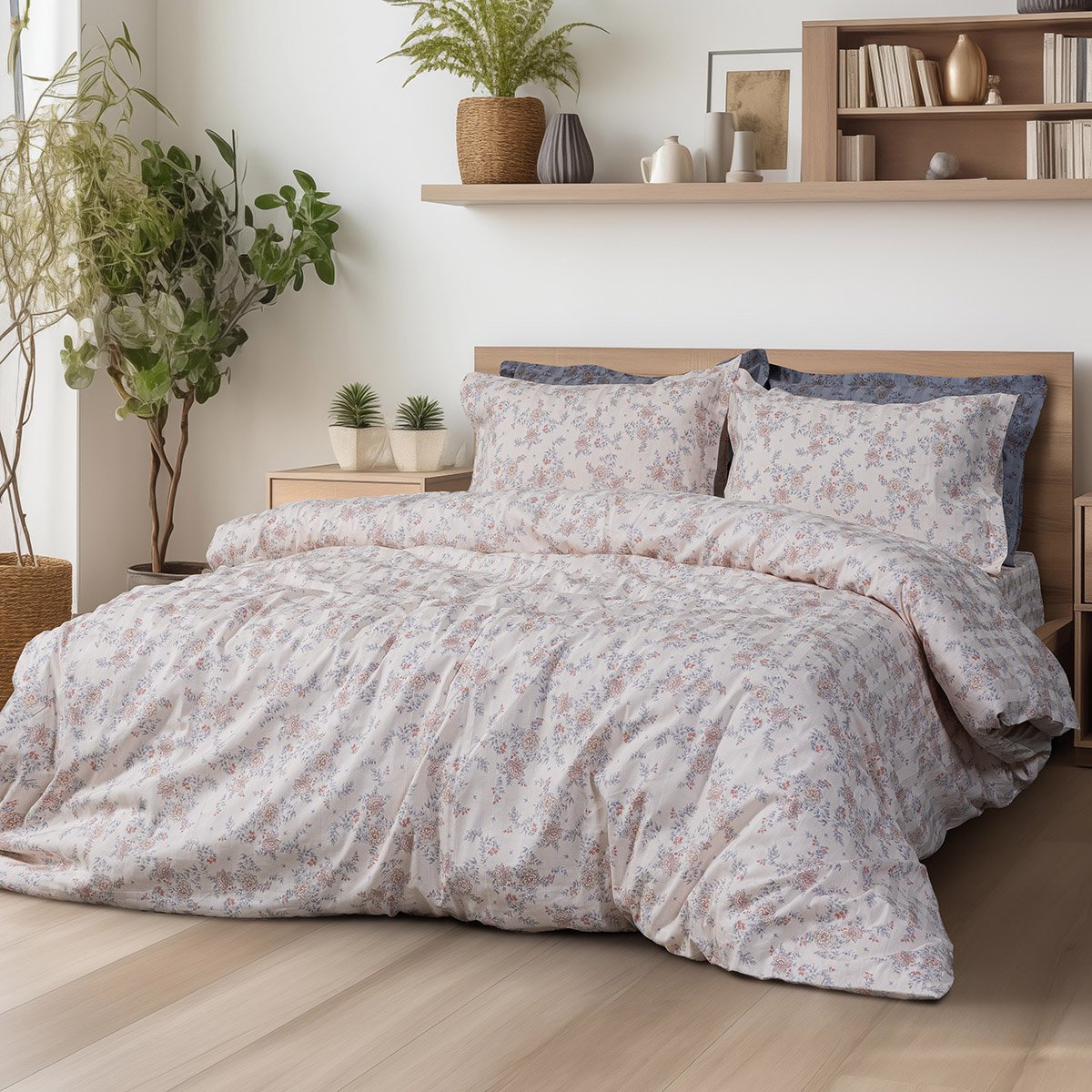 12213 Beauty Home Σετ σεντόνια υπέρδιπλα Art 12213 Renata 100% Βαμβακοσατέν 300tc 240x270 Μπεζ - Image 1