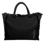 Τσάντα Ώμου 40x35x20 Shoulder Beach Bag Feel And Touch Caribbean Black - Image 2