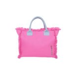 Τσάντα Ώμου 40x35x20 Shoulder Beach Bag Feel And Touch Caribbean Pink-Ciel - Image 2