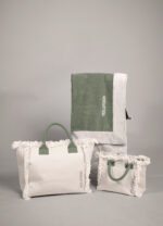 Τσάντα Ώμου 40x35x20 Shoulder Beach Bag Feel And Touch Caribbean Ammos-Khaki - Image 2