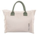 Τσάντα Ώμου 40x35x20 Shoulder Beach Bag Feel And Touch Caribbean Ammos-Khaki - Image 3