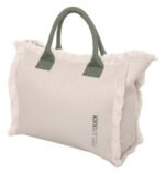 Τσάντα Ώμου 40x35x20 Shoulder Beach Bag Feel And Touch Caribbean Ammos-Khaki - Image 4