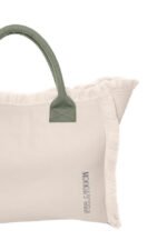 Τσάντα Ώμου 40x35x20 Shoulder Beach Bag Feel And Touch Caribbean Ammos-Khaki - Image 5