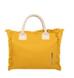 Τσάντα Ώμου 40x35x20 Shoulder Beach Bag Feel And Touch Caribbean Mustard-Ammos - Image 4