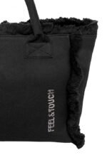 Τσάντα Χειρός 26x24x16 Hand Beach Bag Feel And Touch Caribbean Black - Image 7