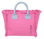 Τσάντα Χειρός 26x24x16 Hand Beach Bag Feel And Touch Caribbean Pink-Ciel - Image 4