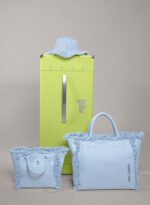 Τσάντα Χειρός 26x24x16 Hand Beach Bag Feel And Touch Caribbean Ciel - Image 2