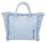 Τσάντα Χειρός 26x24x16 Hand Beach Bag Feel And Touch Caribbean Ciel - Image 4