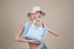 Τσάντα Χειρός 26x24x16 Hand Beach Bag Feel And Touch Caribbean Ciel-Ammos