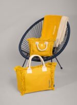 Τσάντα Χειρός 26x24x16 Hand Beach Bag Feel And Touch Caribbean Mustard-Ammos - Image 3