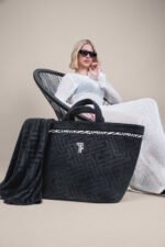 Τσάντα Παραλίας 40x68x40 Feel And Touch Icon Black - Image 2