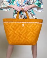 Τσάντα Παραλίας 40x68x40 Feel And Touch Icon Curry - Image 3