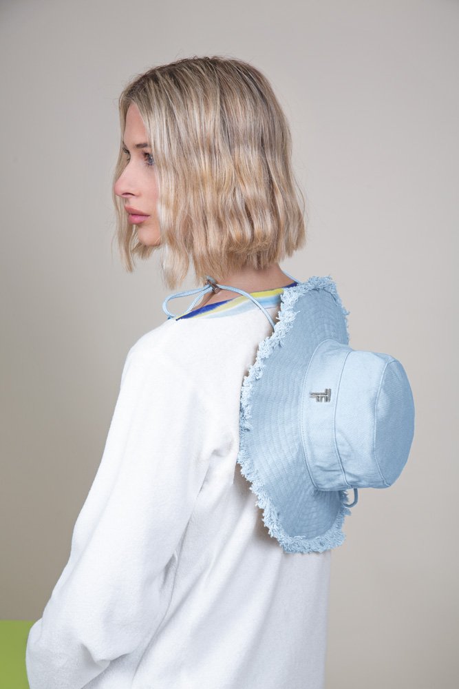 1889086125002 Καπέλο Παραλίας Feel And Touch Caribbean Ciel - Image 1