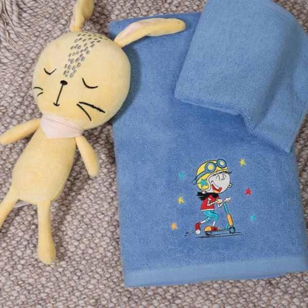 Σετ Πετσέτες Παιδικές 2 Τεμαχίων Nef Nef In The City Blue