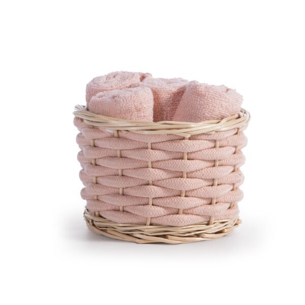 Σετ Πετσέτες 5 Τεμαχίων 30×30 Με Καλαθάκι Nef Nef Borra Peach