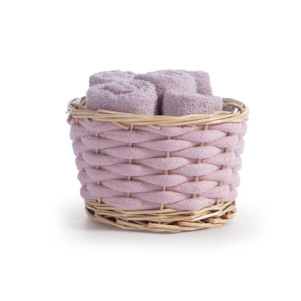Σετ Πετσέτες 5 Τεμαχίων 30×30 Με Καλαθάκι Nef Nef Borra Lilac