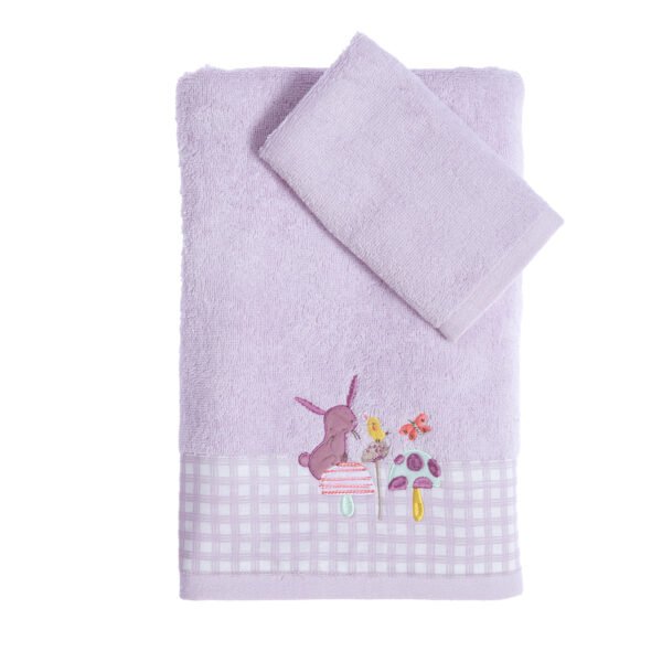 Σετ Πετσέτες Παιδικές 2 Τεμαχίων Nef Nef Petit Jardin Lilac