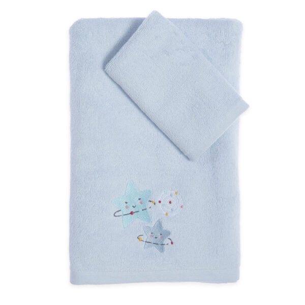Σετ Πετσέτες Παιδικές 2 Τεμαχίων Nef Nef Explore The Universe L.Blue