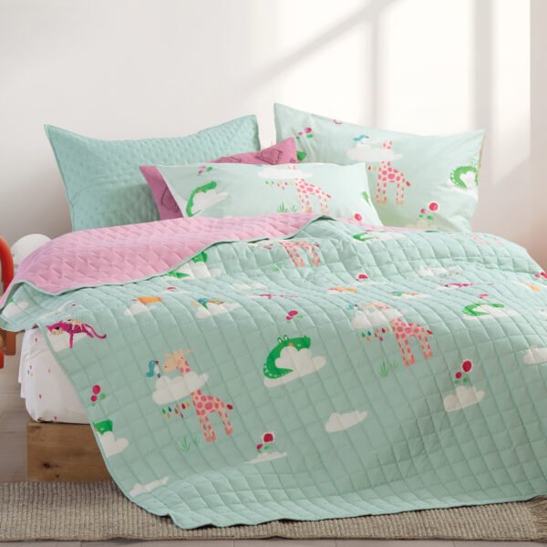 Κουβερλί Μονό Παιδικό 180×240 Nef Nef Sky Is A Zoo Mint