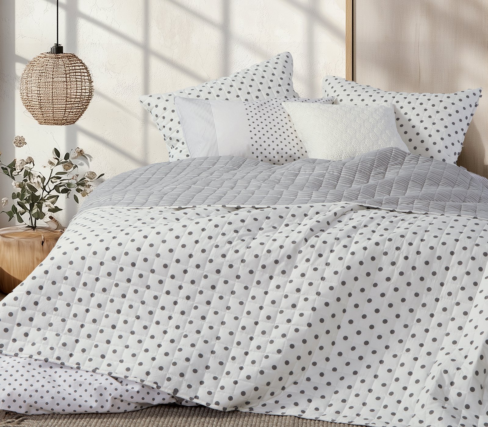 5205495602769 Κουβερλί Υπέρδιπλο 230×240 Nef Nef Donter Grey - Image 1