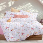 Σετ Σεντόνια Μονά Παιδικά 170×260 Nef Nef Happy Today White-Pink