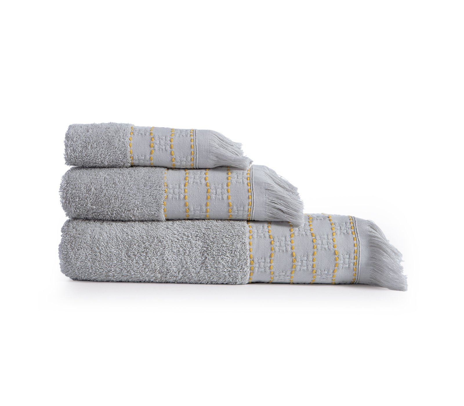 5205495604497 Σετ Πετσέτες 3 Τεμαχίων Nef Nef Quantro Grey - Image 1