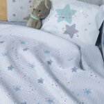 Κουβέρτα Πικέ Κούνιας 110×150 Nef Nef Explore The Universe L.Blue