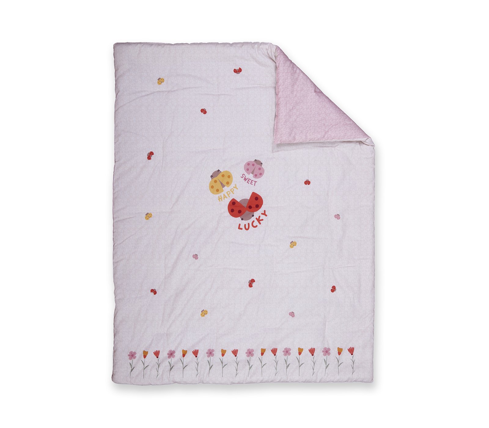 5205495605333 Κουβερλί Κούνιας 110×140 Nef Nef Lady Bug Ecru - Image 1