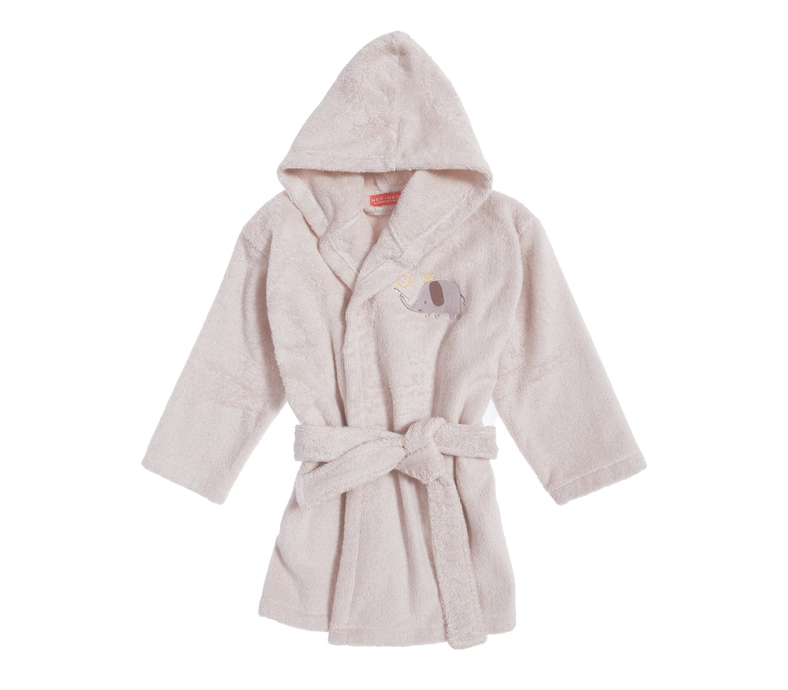 5205495606118 Βρεφικό Μπουρνούζι 4 Ετών Nef Nef Happy Days Greige - Image 1