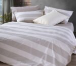 Σετ Σεντόνια Μονά 170×270 Nef Nef Casual Stripe Ecru