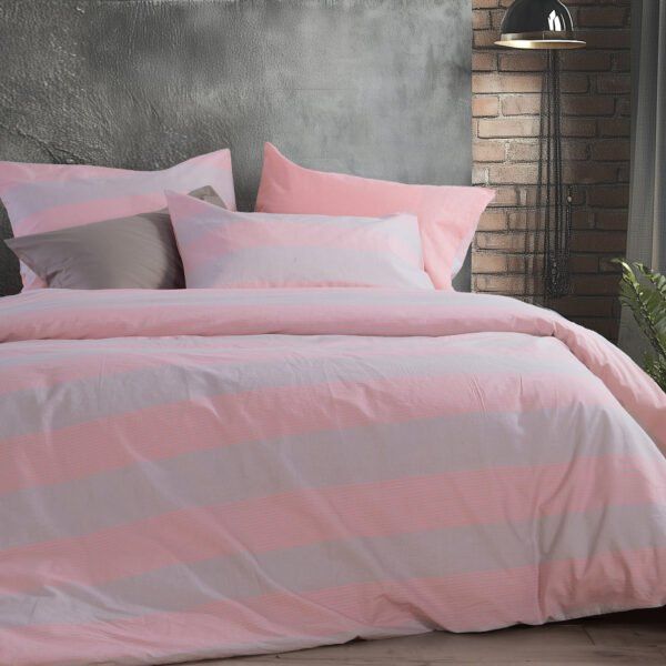 Σετ Σεντόνια Υπέρδιπλα 240×270 Nef Nef Casual Stripe Peach