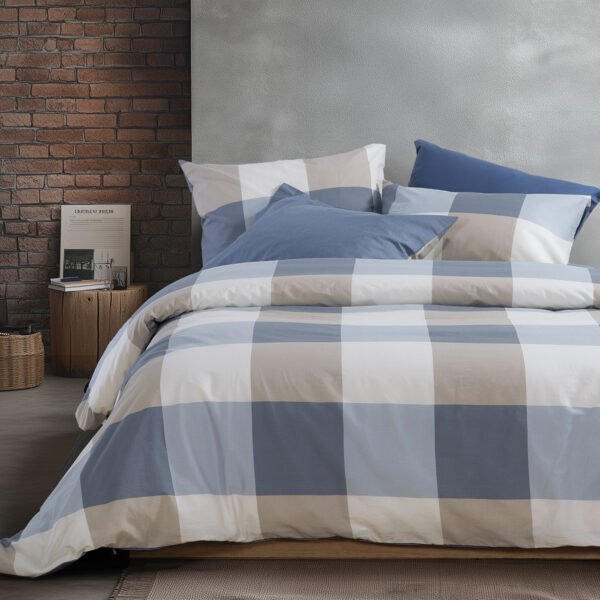 Σετ Σεντόνια Υπέρδιπλα 240×270 Nef Nef Casual Check Denim