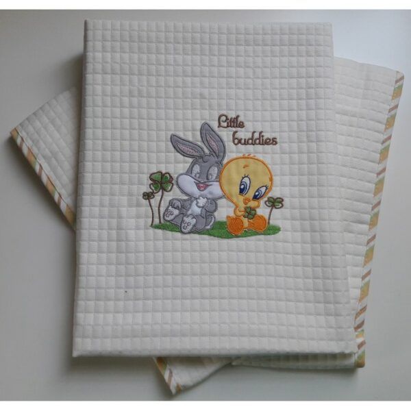 Κουβέρτα Πικέ Αγκαλιάς Baby Looney Tunes Design 30A