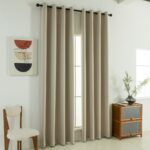 Beauty Home Κουρτίνα Full Blackout σκίασης με 8 κρίκους Soft Art 8391 Beige 140x270 Άμμου - Image 2