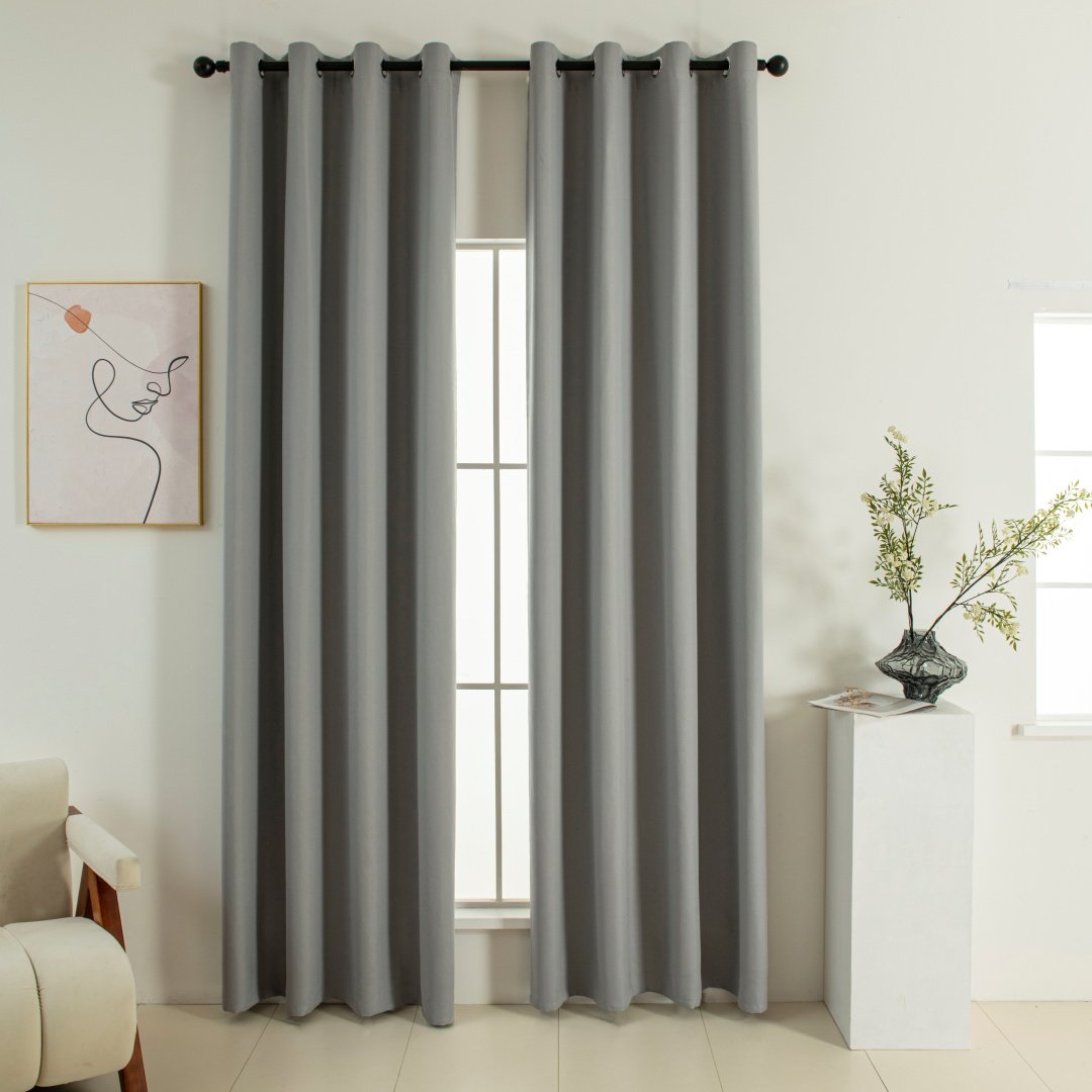 8391_grey Beauty Home Κουρτίνα Full Blackout σκίασης με 8 κρίκους Soft Art 8391 Grey-11 140x270 Γκρι - Image 1