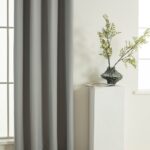 Beauty Home Κουρτίνα Full Blackout σκίασης με 8 κρίκους Soft Art 8391 Grey-11 140x270 Γκρι - Image 3