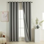 Beauty Home Κουρτίνα Full Blackout σκίασης με 8 κρίκους Soft Art 8391 Grey-11 140x270 Γκρι - Image 6