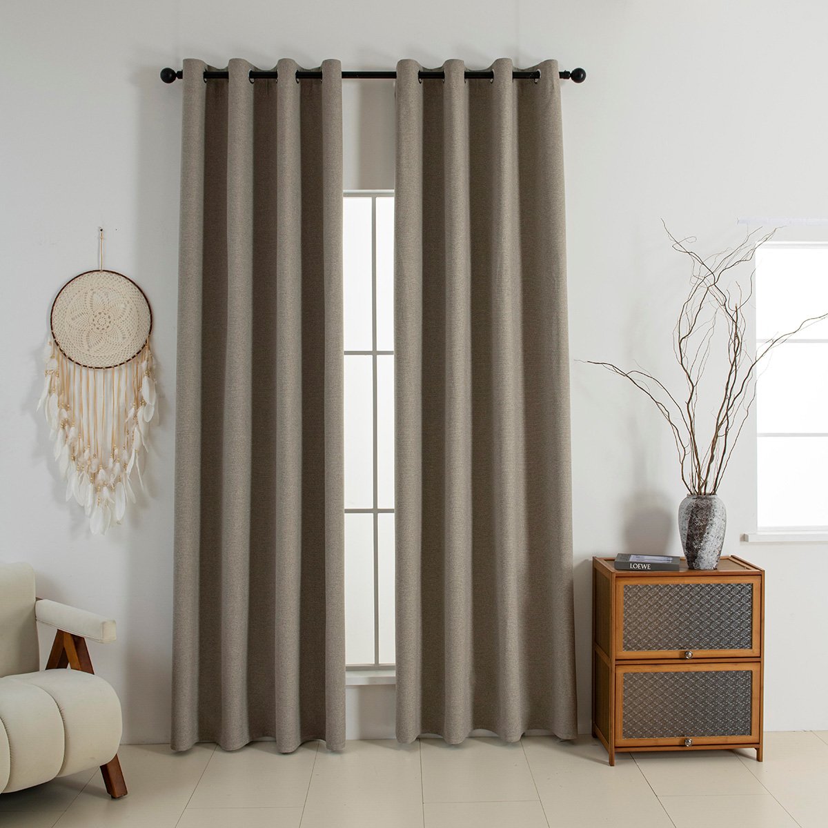 8392_Beige_1 Beauty Home Κουρτίνα Full Blackout σκίασης με 8 κρίκους Elite Art 8392 Beige-Νο5 140x270 Μπεζ - Image 1